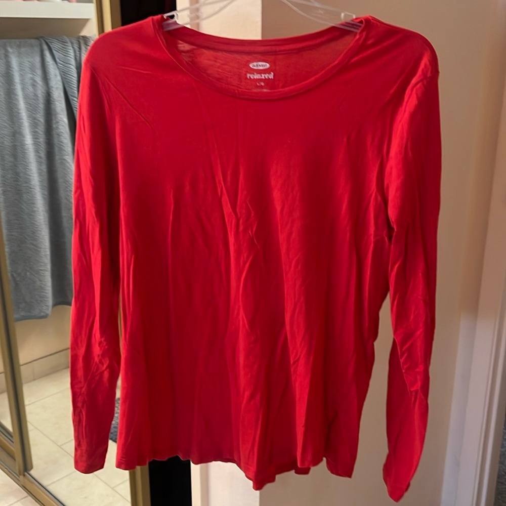 Long Sleeve Red Tee